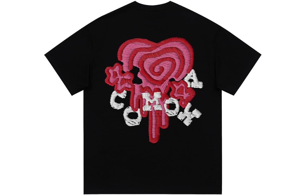 COMOWA Vintage Embroidered Heart Logo T-Shirt