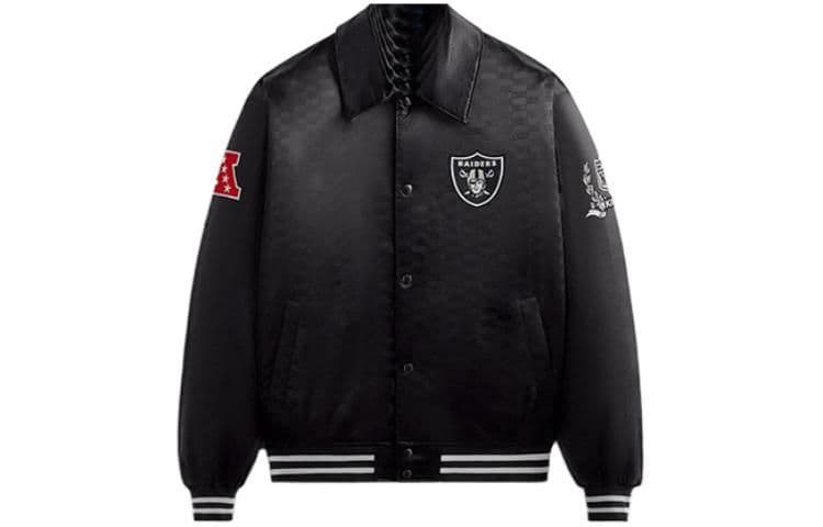 KITH x NFL FW23 Raiders Satin Bomber Jacket LogoLogo