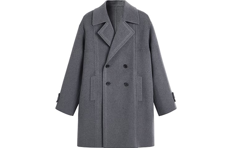 PEACEBIRD MEN Wool Double-Faced Coat