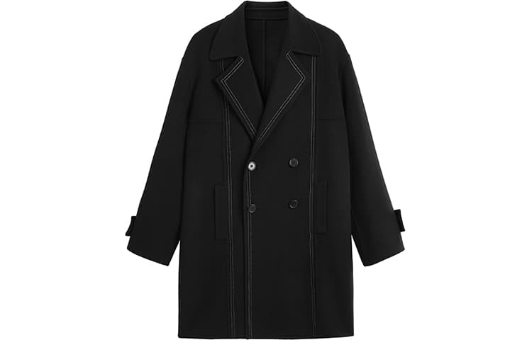 PEACEBIRD MEN Wool Double-Faced Coat
