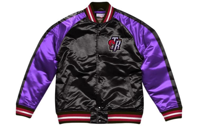 Mitchell & Ness Retro Satin Jacket Black