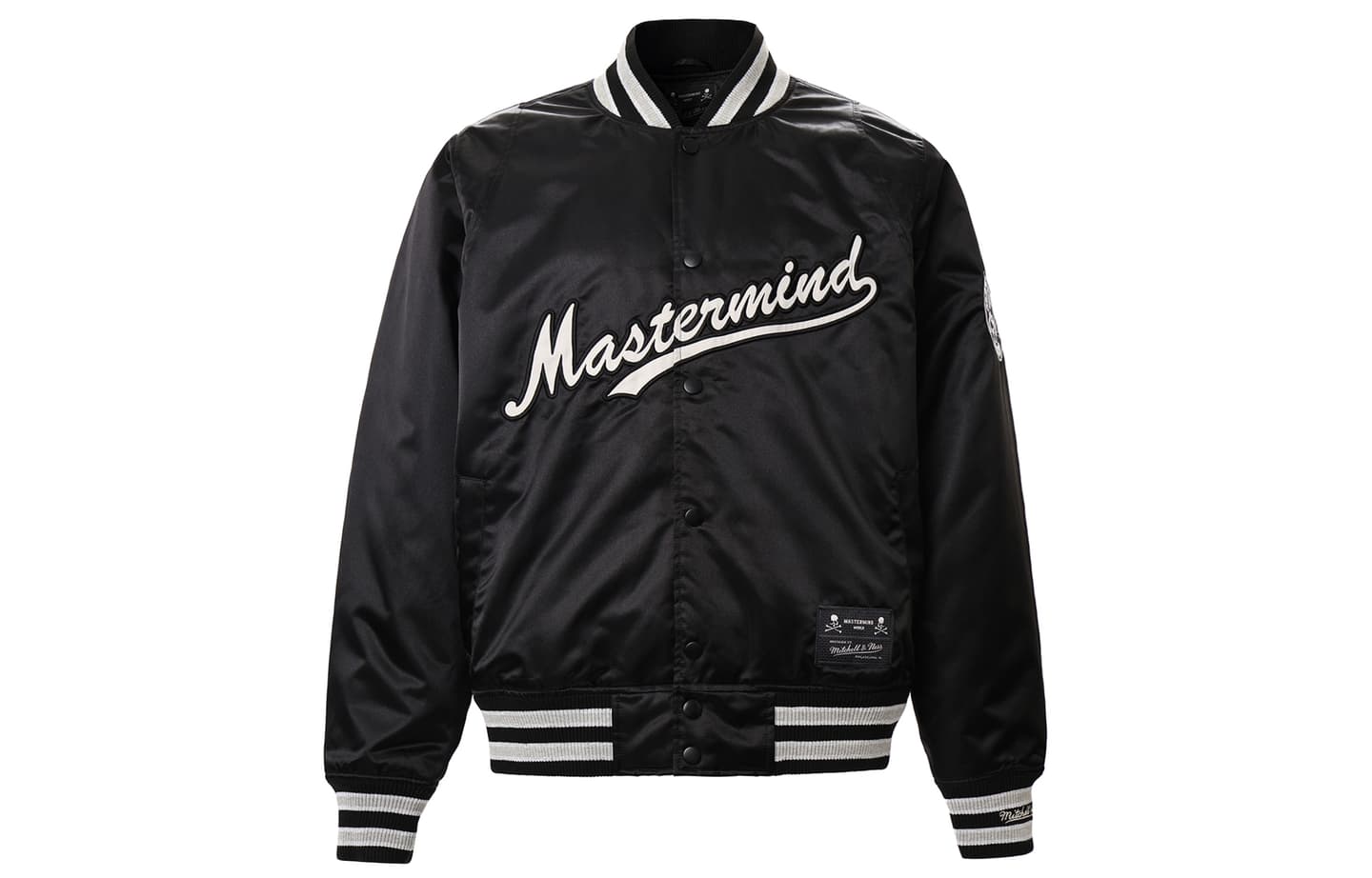 Mitchell & Ness x mastermind V-Neck Baseball Jersey Black