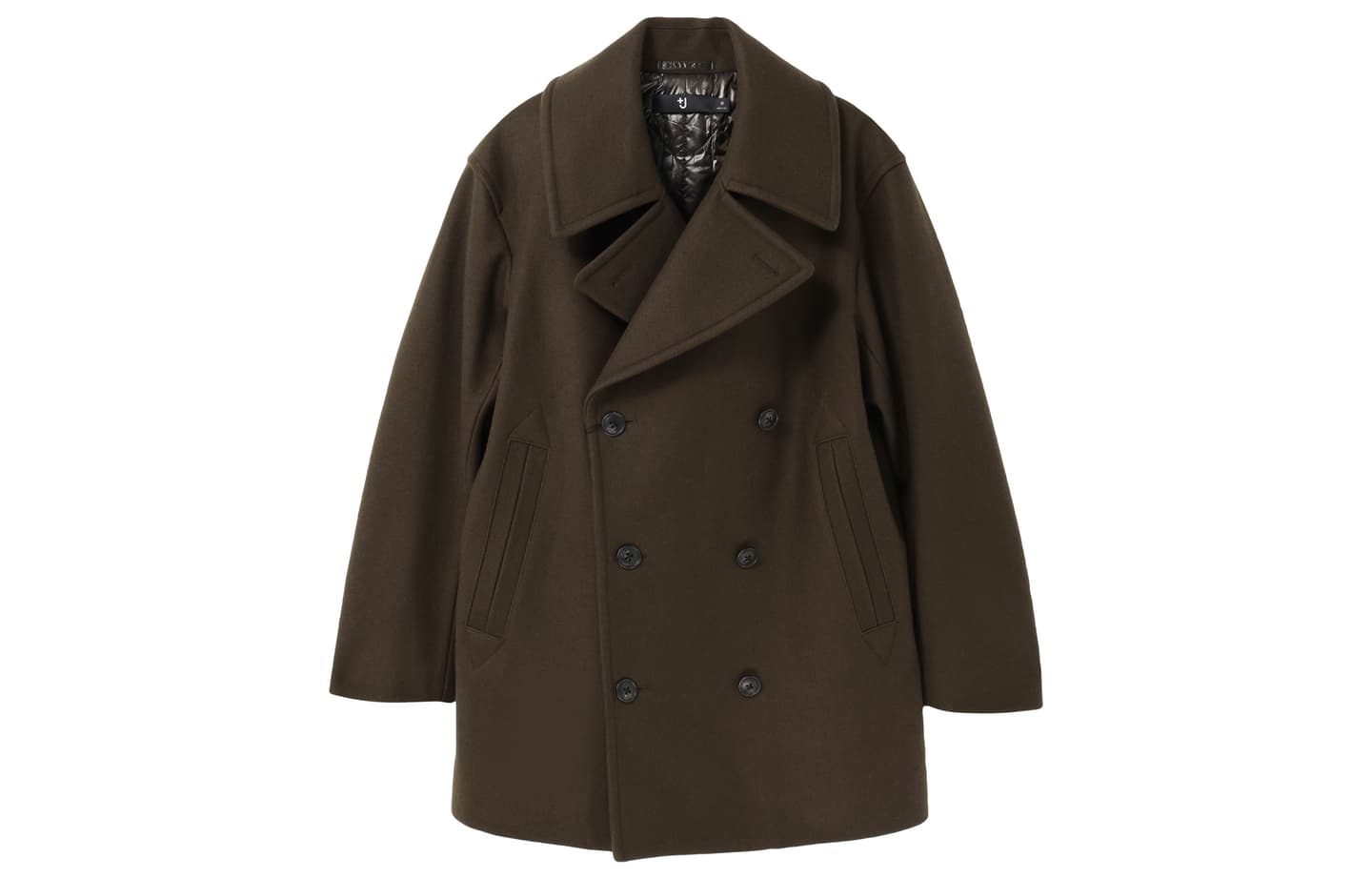 UNIQLO x Jil Sander FW20 Double-Breasted Coat Olive