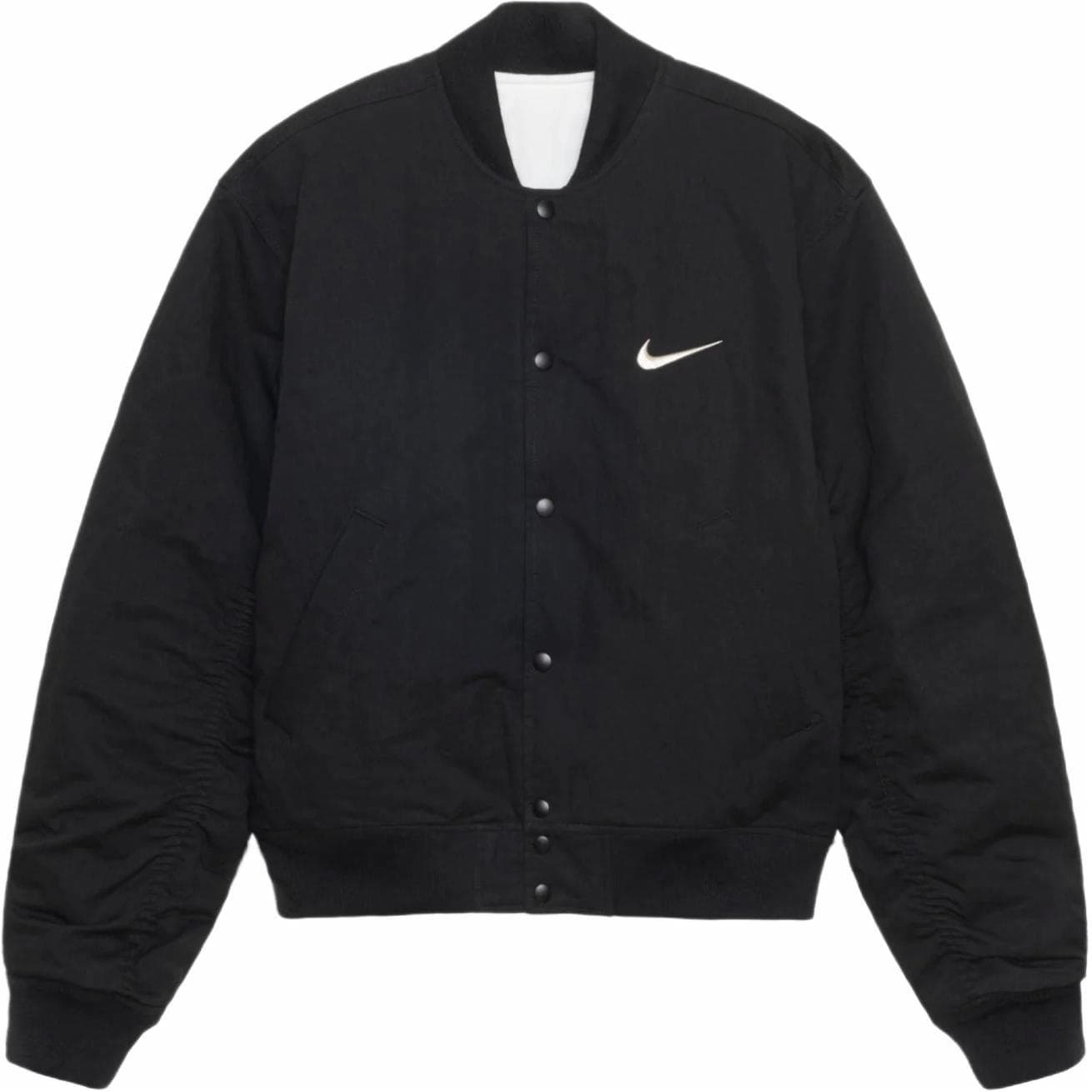 Nike x Stussy FW23 Logo Embroidered Reversible Jacket Black