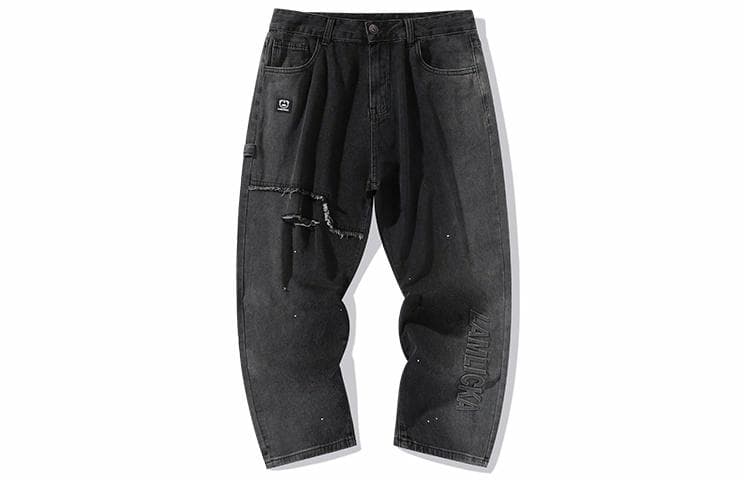 LAMLICKA Denim Wide-Leg Pants Black