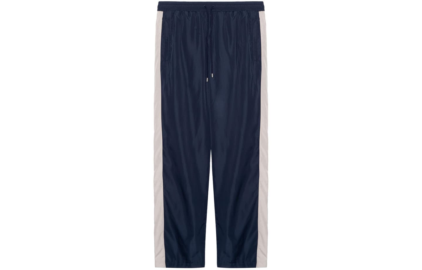 GUCCI FW22 Logo Stripe Knit Pants Blue