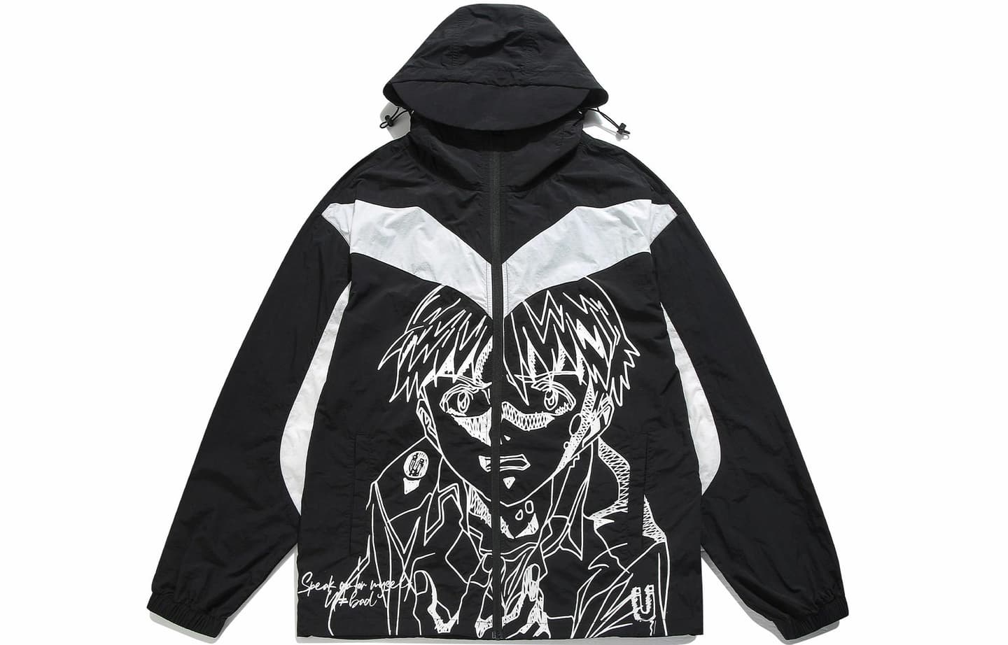 Guuka Hooded Zip-Up Jacket Black