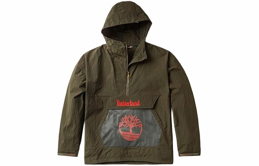 Timberland x C.F. Stead SS24 Indigo Suede Half-Zip Windbreaker Hoodie