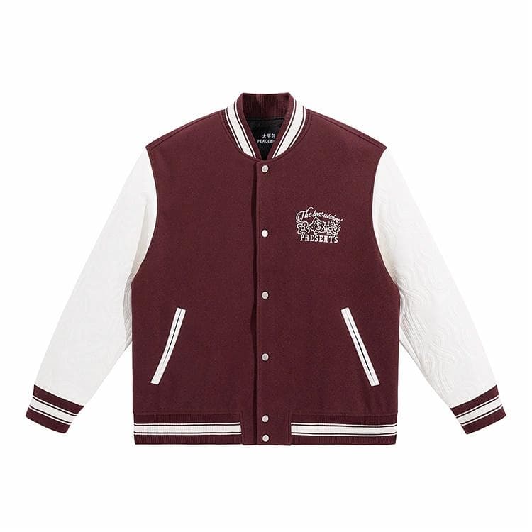 PEACEBIRD Embroidered Oversized Jacket