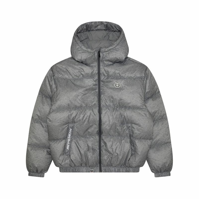 Aape FW24 Hooded Down Jacket Grey
