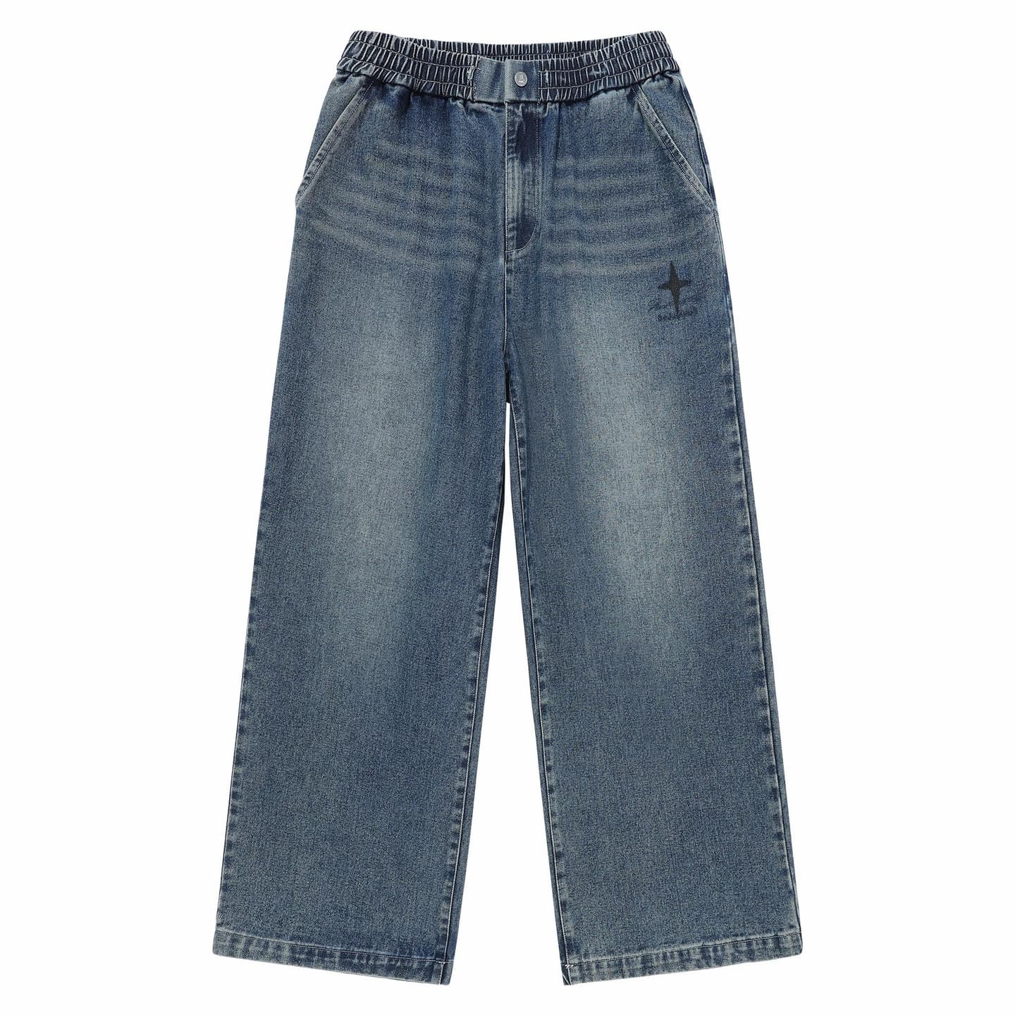 BJHG Vintage Star Print Jeans