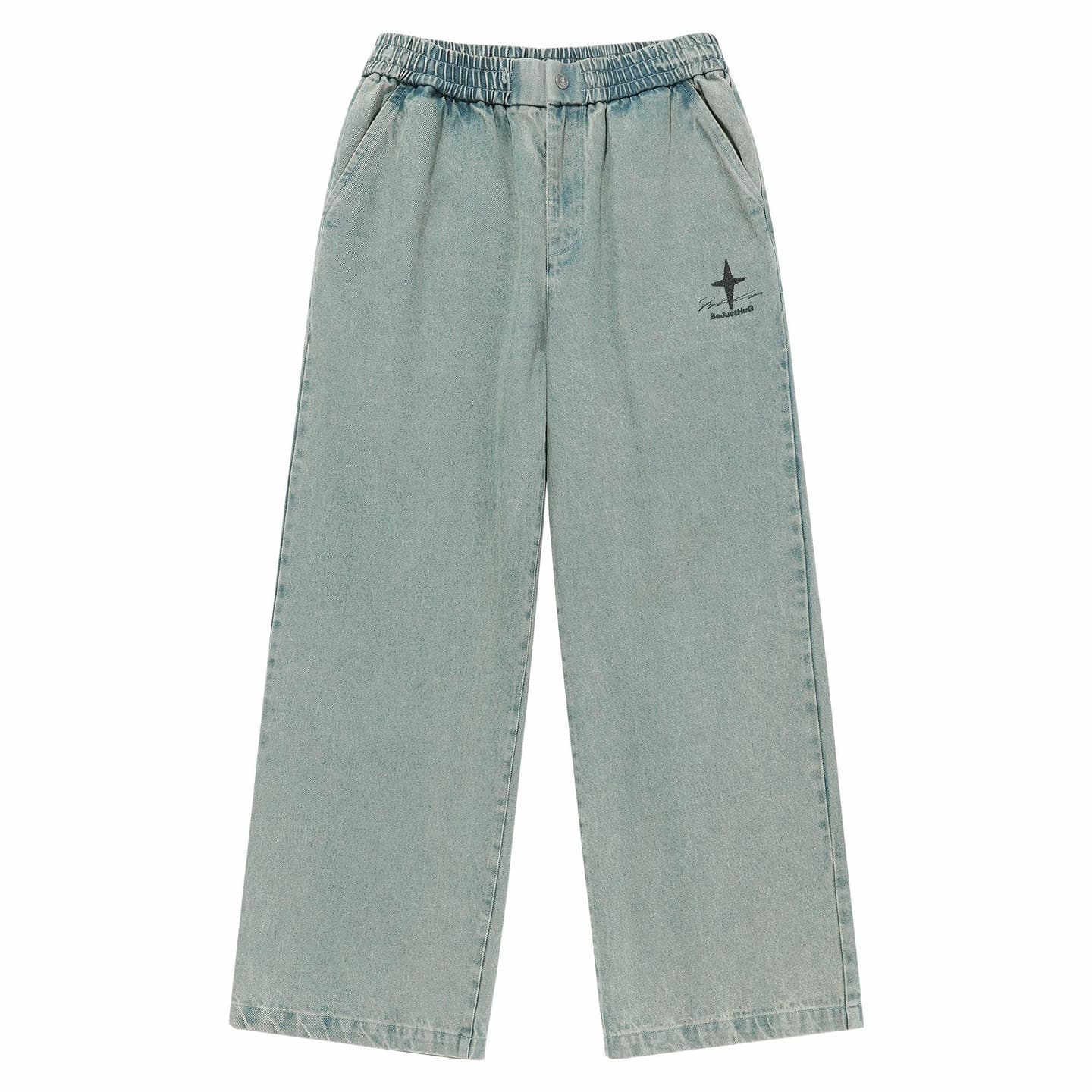 BJHG Vintage Star Print Jeans