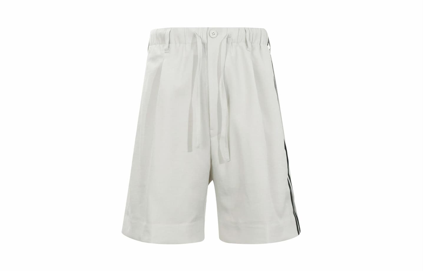 Y-3 Minimal Mid-Rise Logo Shorts Light Grey