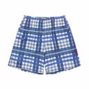 EMPTY REFERENCE x REVERSE IRONY Blue Plaid Shorts