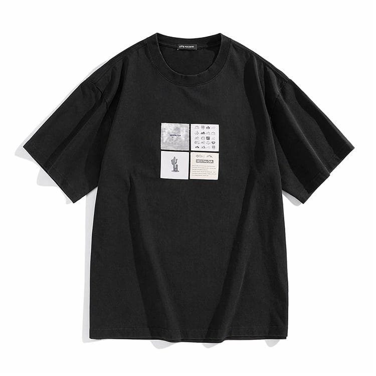 PEACEBIRD MEN Vintage Print T-Shirt