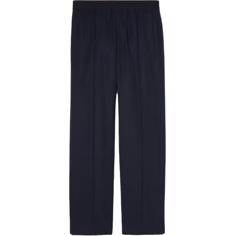 GUCCI Slim Fit Zip Casual Pants Navy Blue