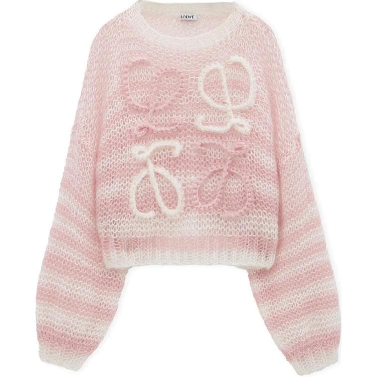 LOEWE x On FW24 Logo Jacquard Sweater Pink