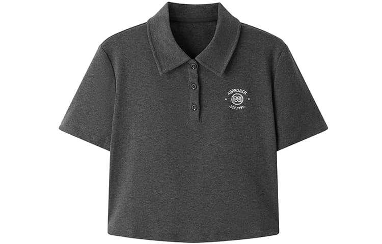 Peacebird Classic Polo Knit Shirt Deep Gray