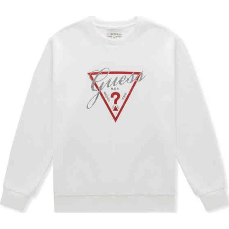 GUESS Classic Triangle Logo Pullover Sweatshirt