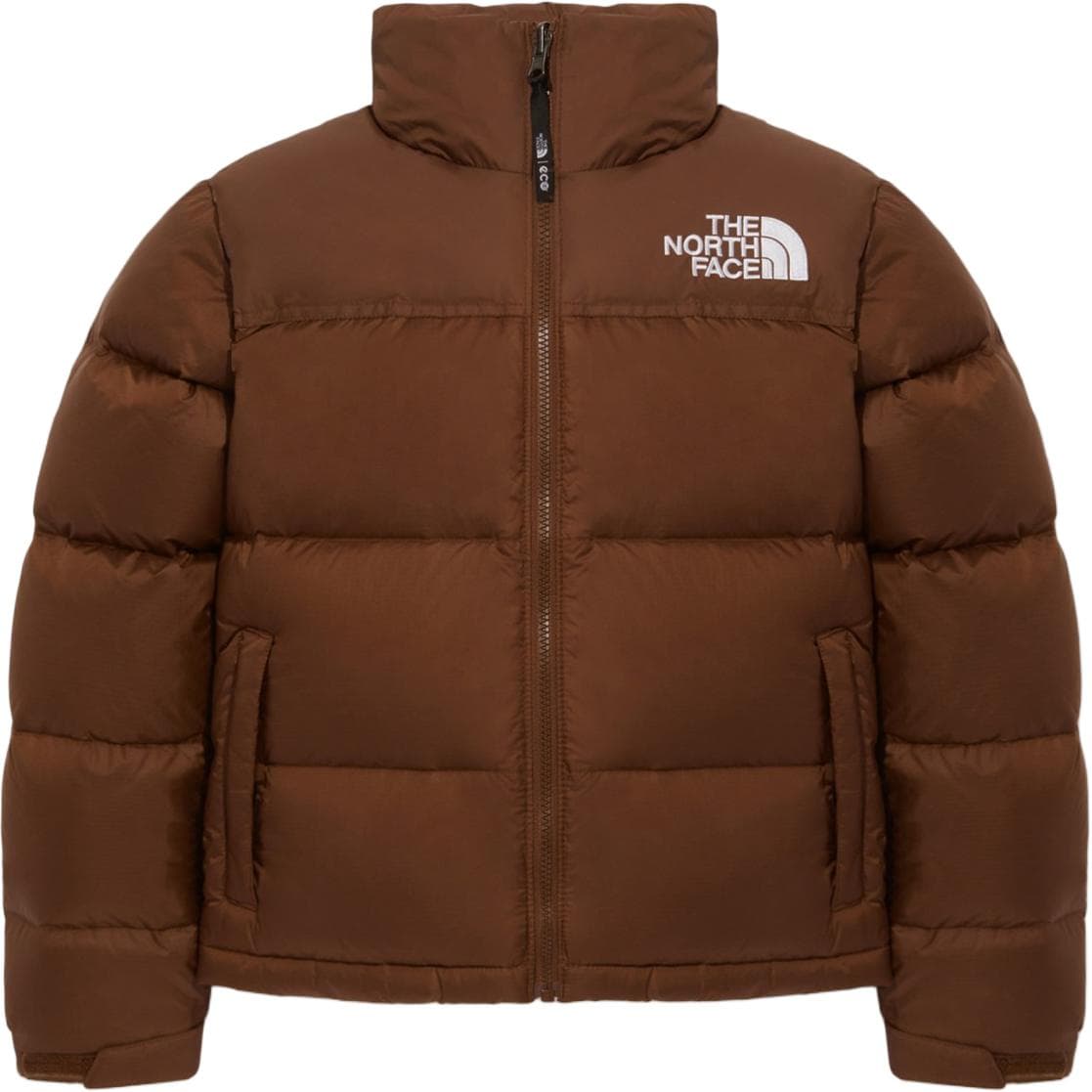 The North Face Logo Print Zip-Up Jacket Women Dark Brown
