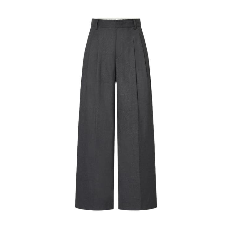 MOCO Pleated Casual Pants Deep Gray