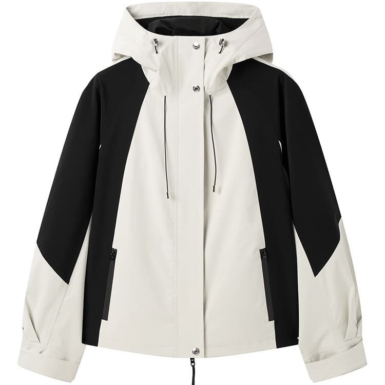 Peacebird Colorblock Street Hoodie Jacket Women