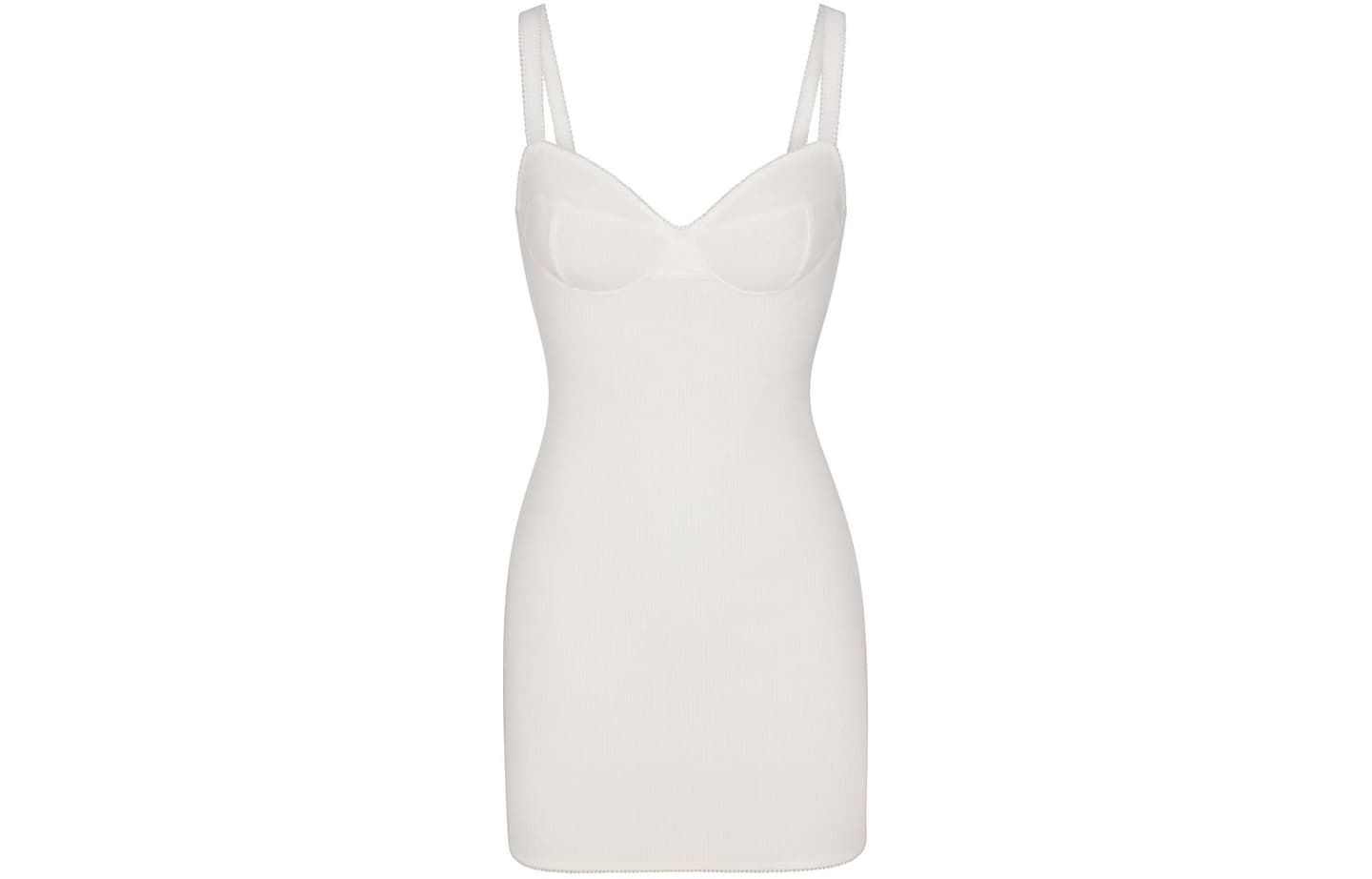 SKIMS Cotton Rib Picot Cami Mini Dress Marble