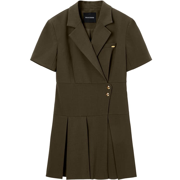 Peacebird Blazer Dress Brown