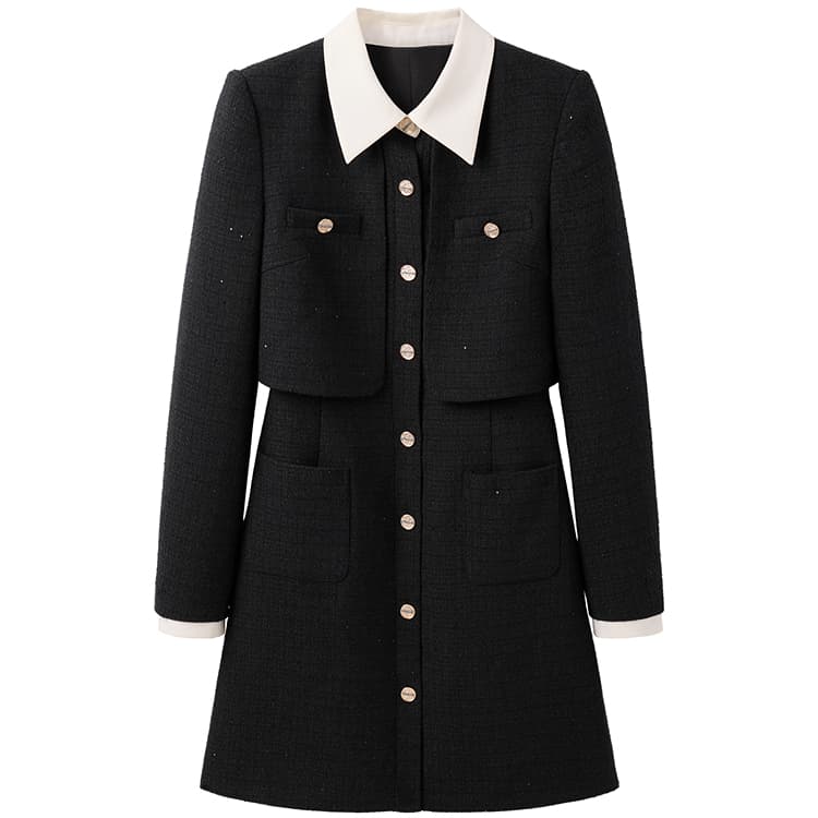 Peacebird Elegant Tweed Dress