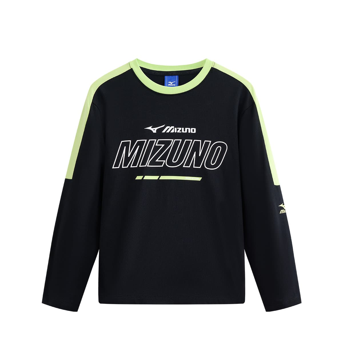 Mizuno Striped Crew Neck Long Sleeve Tee Kids