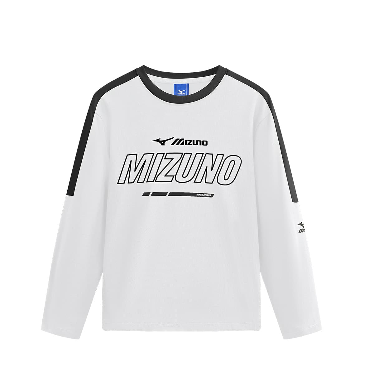Mizuno Striped Crew Neck Long Sleeve Tee Kids