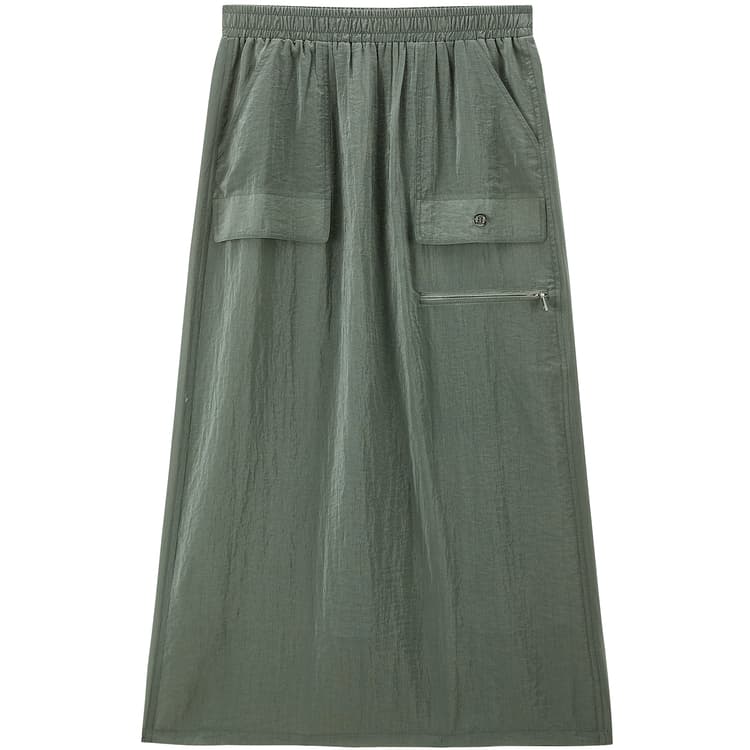 Peacebird Acetate High Waist Skirt