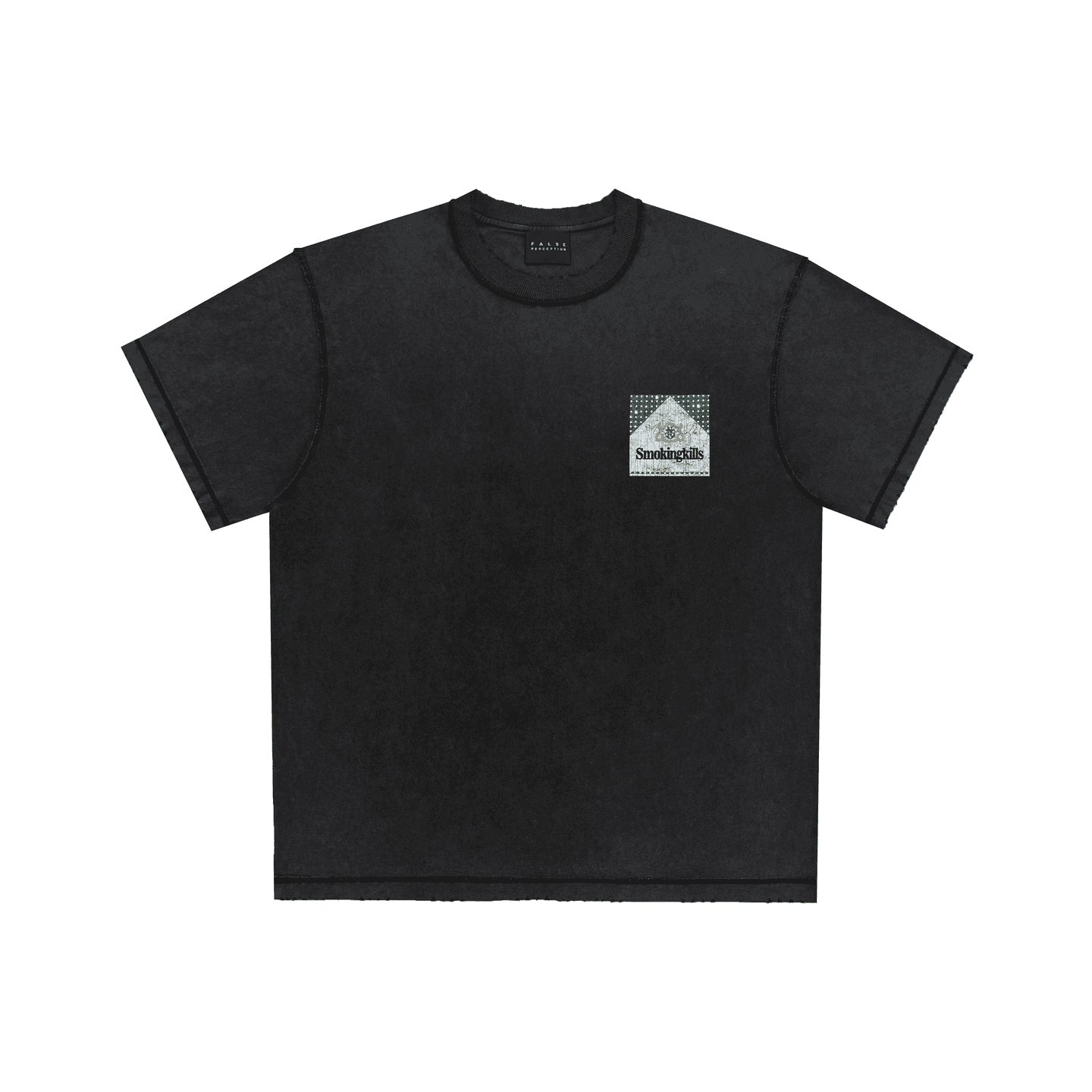 False Perception Crystal Marlboro Cracked T-Shirt