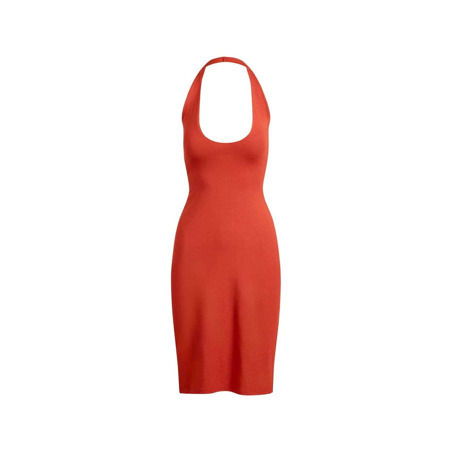 SKIMS Smooth Layers Plunge Halter Midi Dress