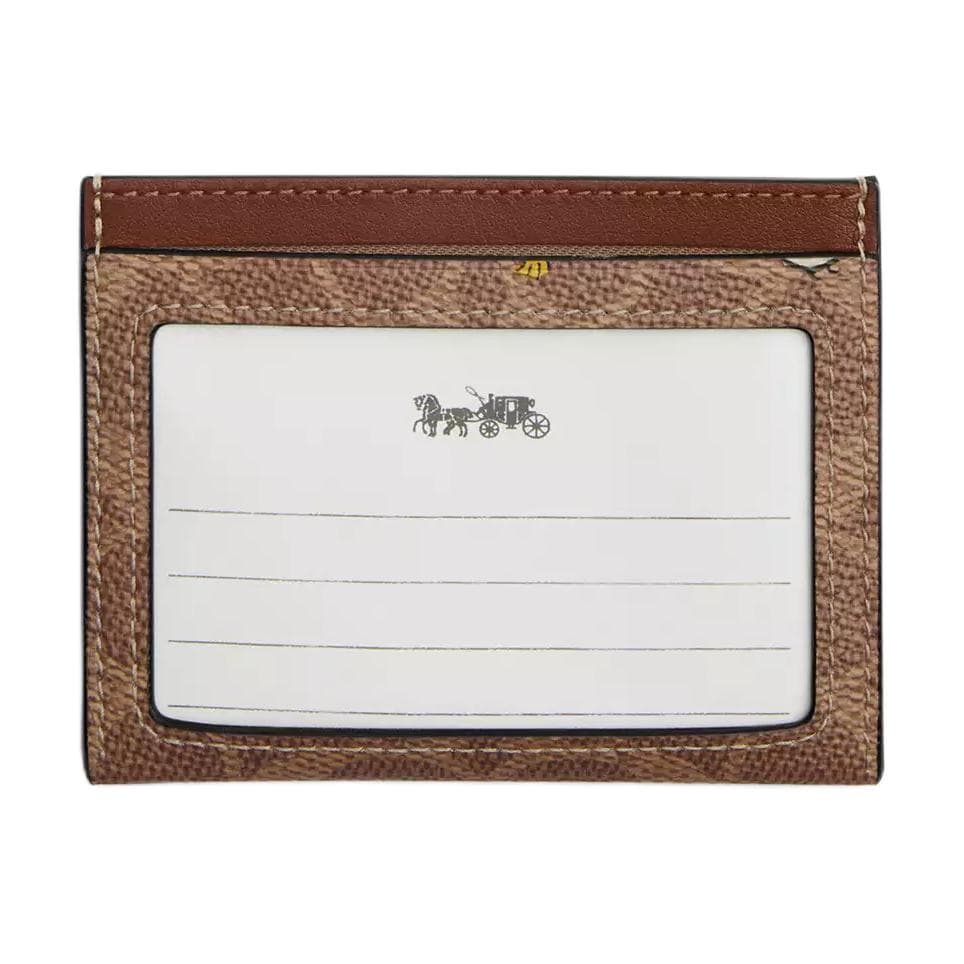 COACH x PEANUTS Slim Card Case Brown