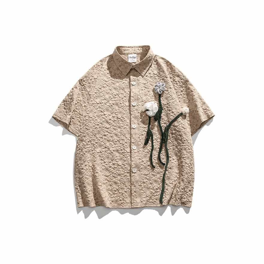 KLAMMKICKS Floral Crochet Shirt