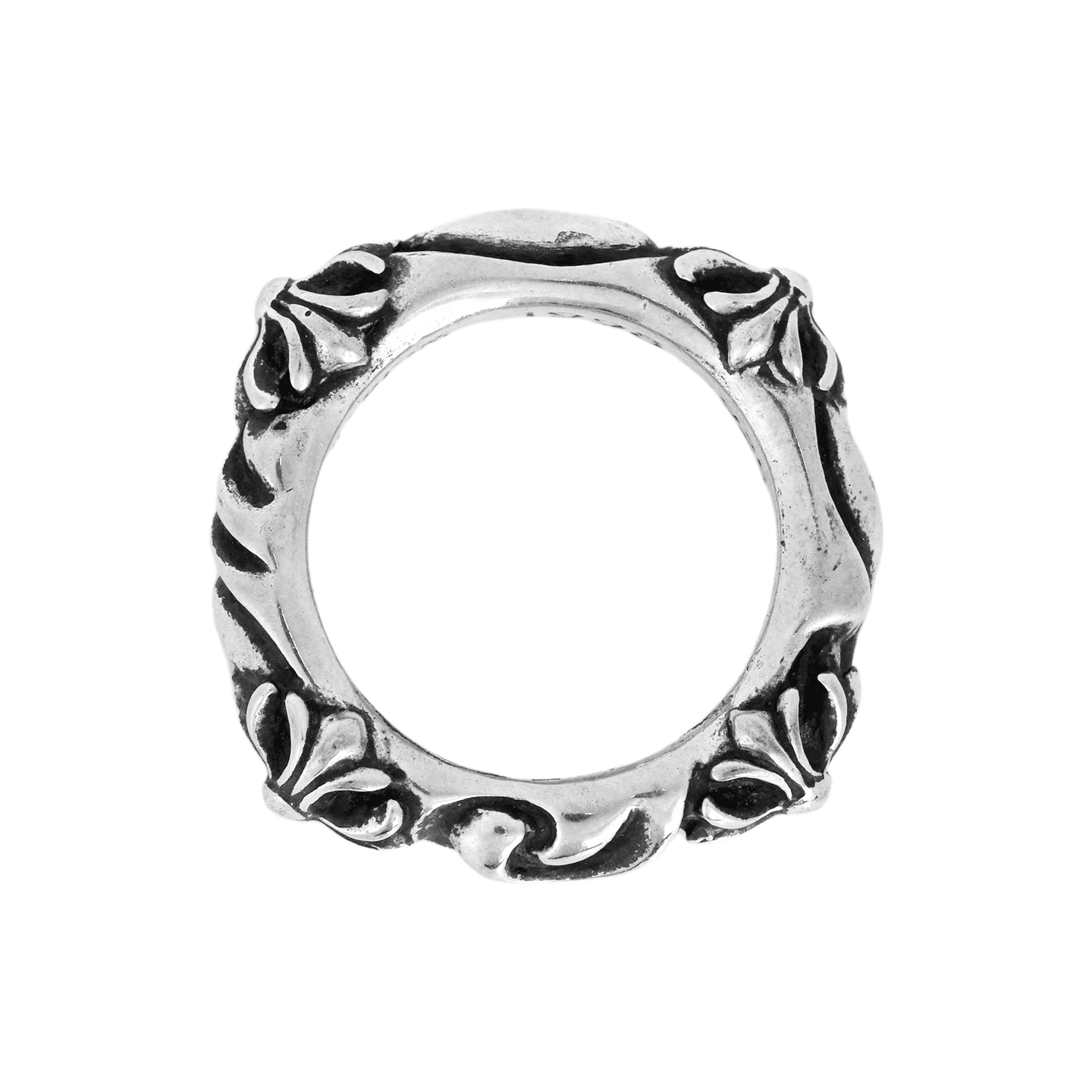 Chrome Hearts Cross Motif Ring Silver
