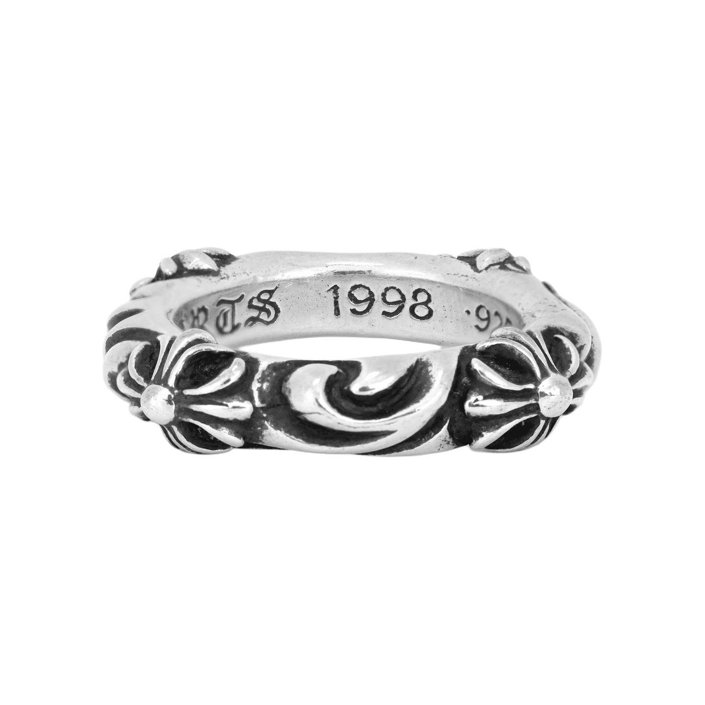 Chrome Hearts Cross Motif Ring Silver