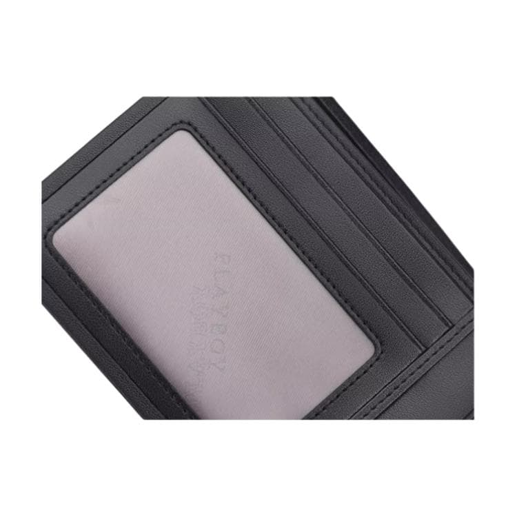 Playboy Maple Leaf Leather Wallet Black