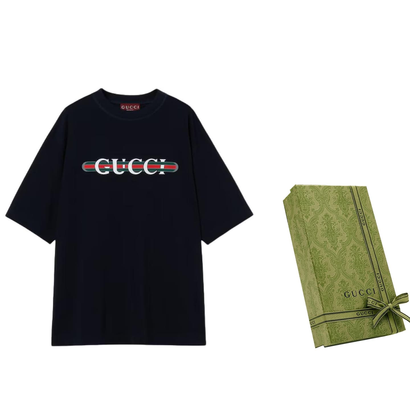 GUCCI Letter Print T-Shirt Blue