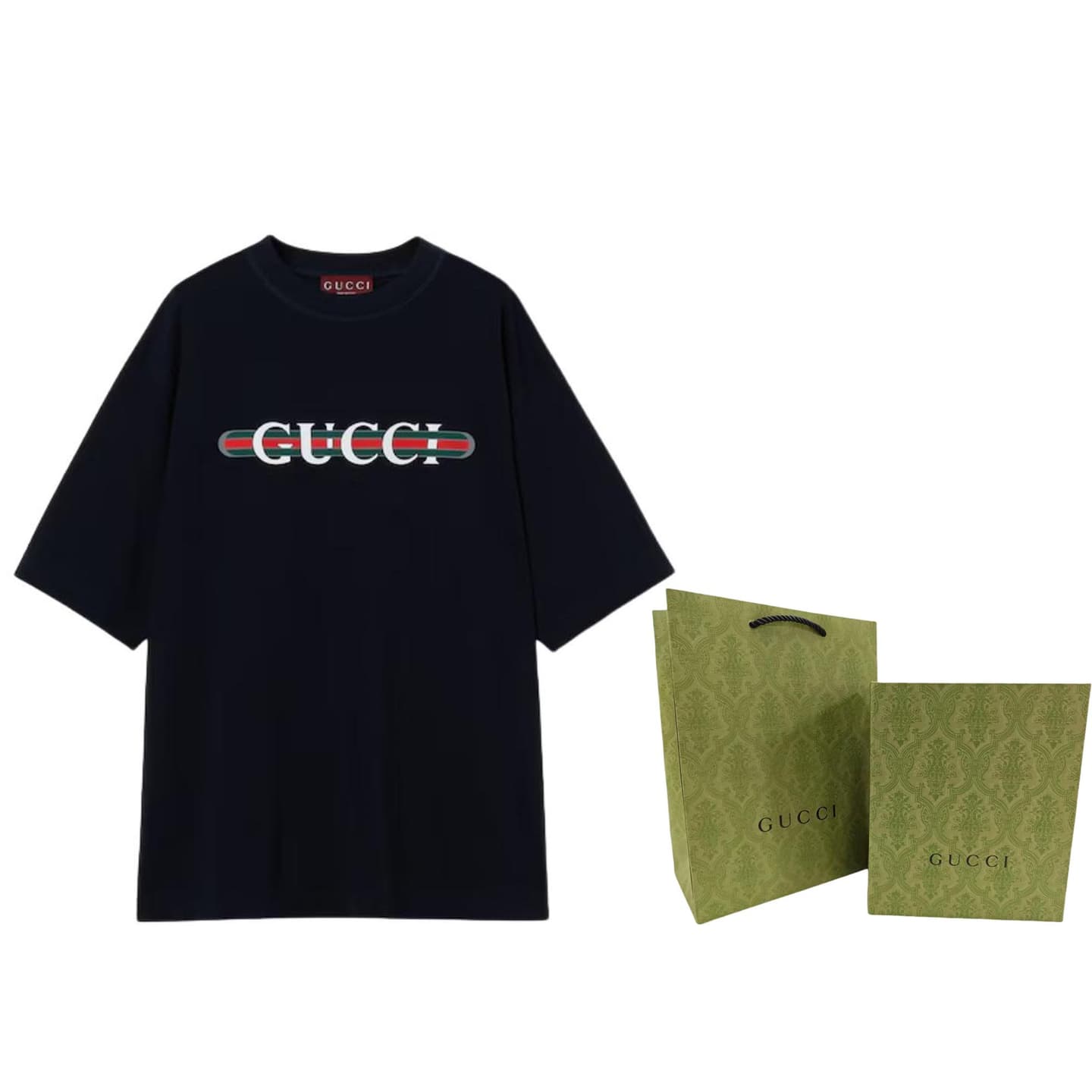 GUCCI Letter Print T-Shirt Blue