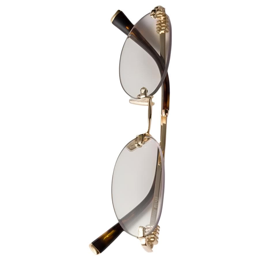 Miu Miu Rectangular Sunglasses Gold