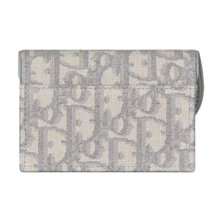Dior Saddle Oblique Card Holder Grey