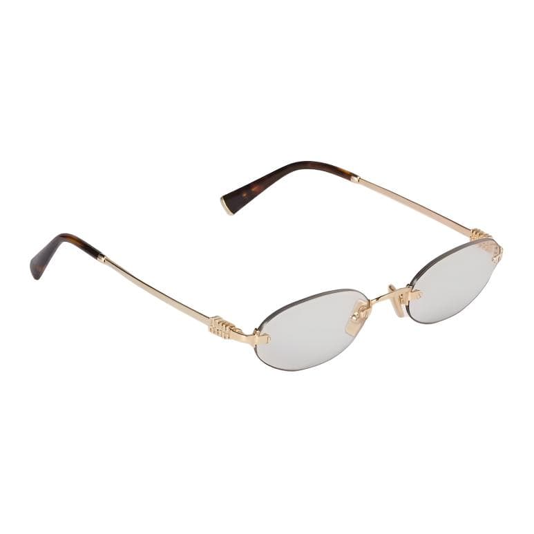 Miu Miu Rectangular Sunglasses Gold