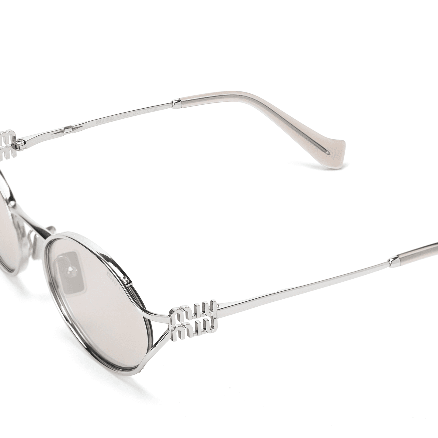 Miu Miu Oval Sunglasses Silver