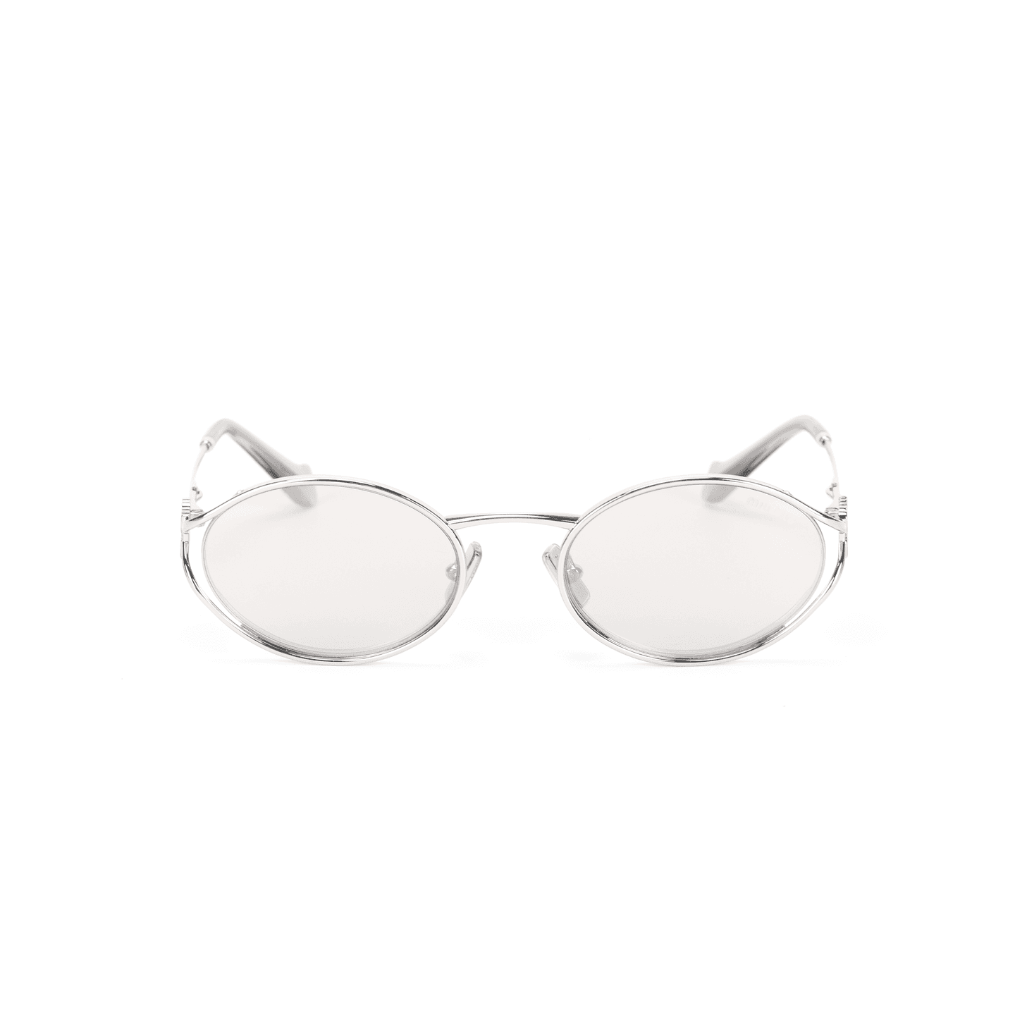 Miu Miu Oval Sunglasses Silver