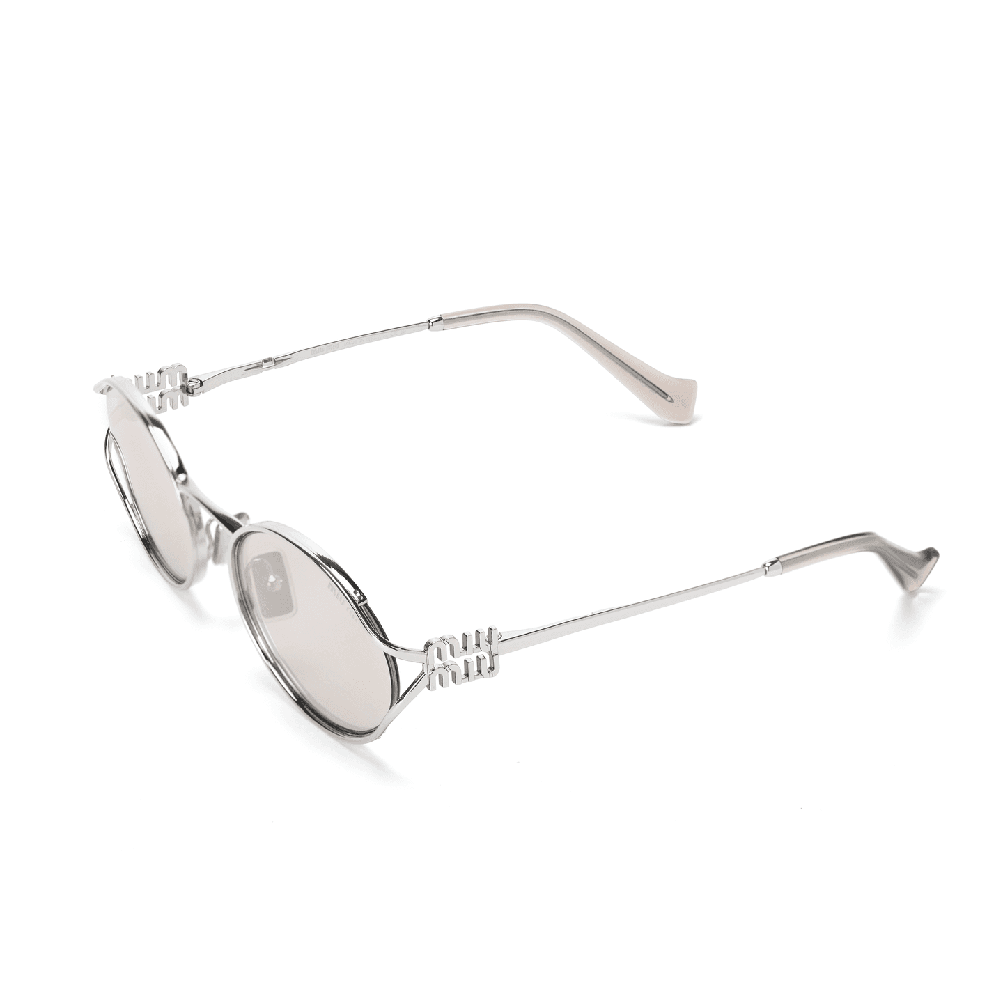 Miu Miu Oval Sunglasses Silver