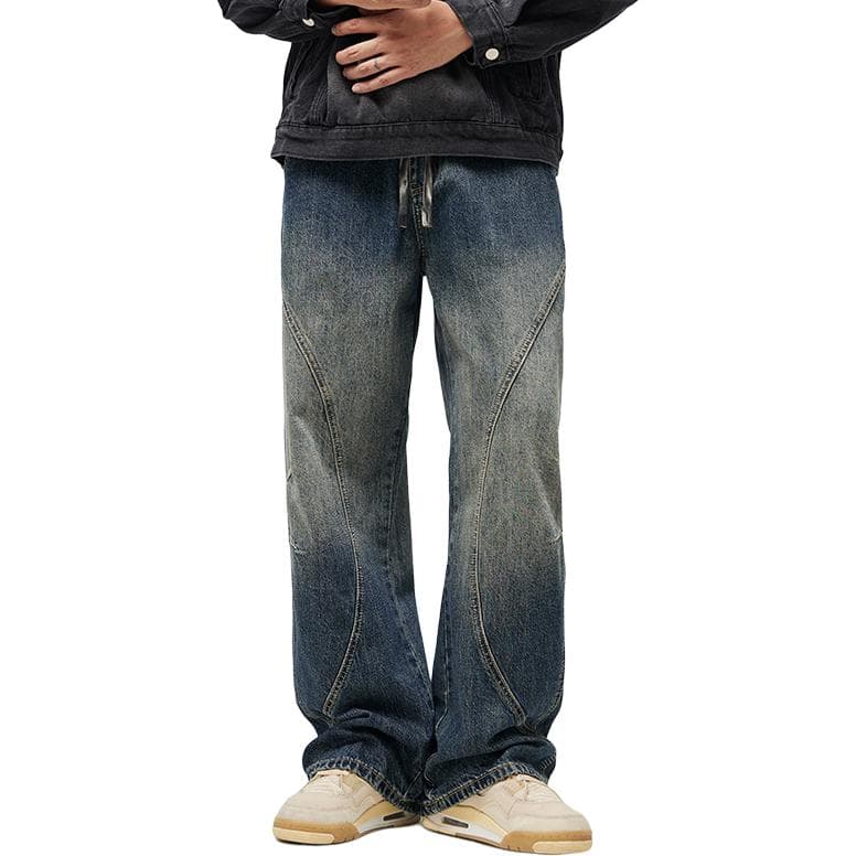 JASONWOOD Busy Denim Series Loose Fit Cargo Jeans Blue