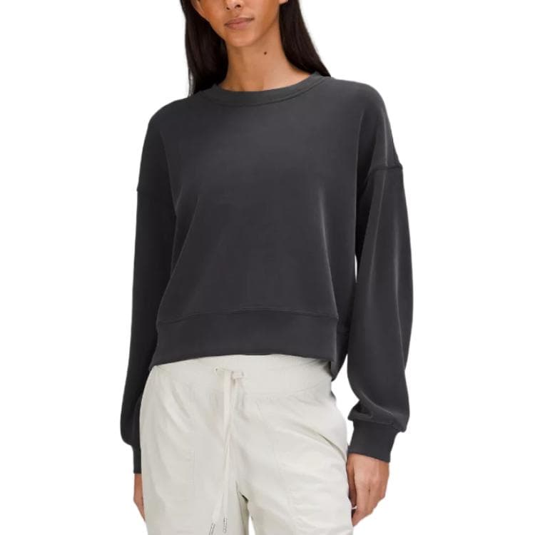 lululemon Softstreme Perfectly Oversized Cropped Crew Espresso