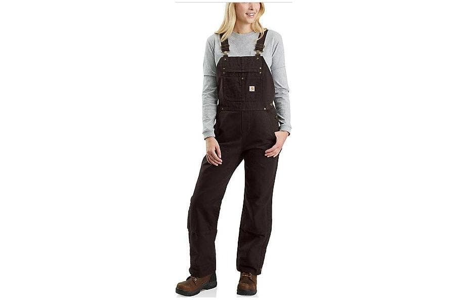 Carhartt 104049 WOMEN'S INSULATED BIBS - RELAXED FIT - WASHED DUCK - 3 WARMEST RATING